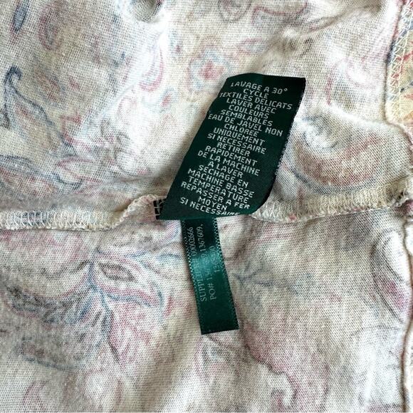 LAUREN RALPH LAUREN Boho Floral Paisley Cotton Top Women’s Size XL - Picture 12 of 13